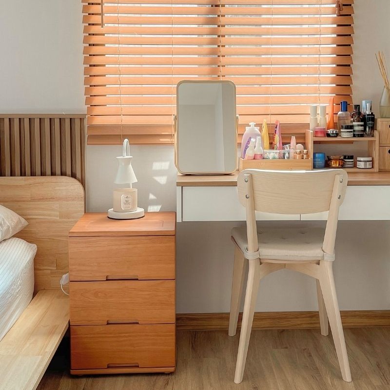 ตู้ลิ้นชักไม้ยางพารา MAAI DESIGN รุ่น SANTO SIDE TABLE สีโอ๊ค