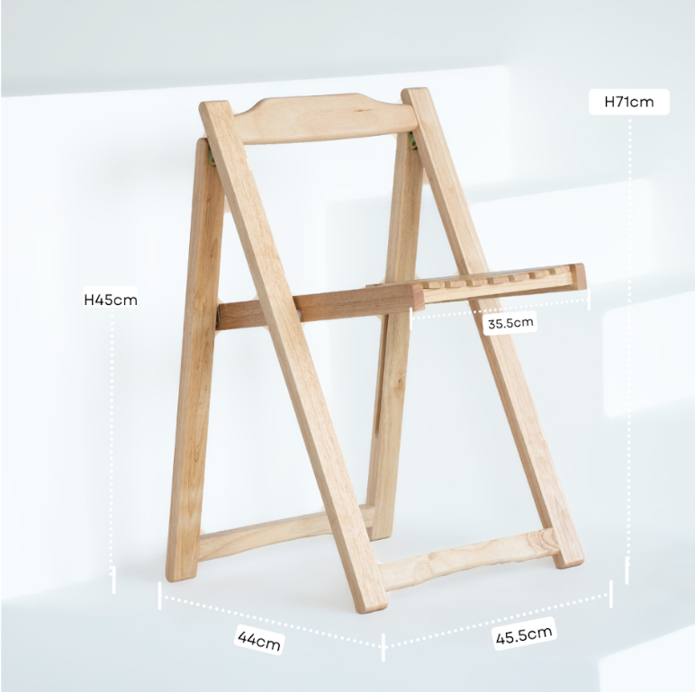 เก้าอี้ไม้ยางพาราแท้ MAAI DESIGN A CHAIR สีบีช