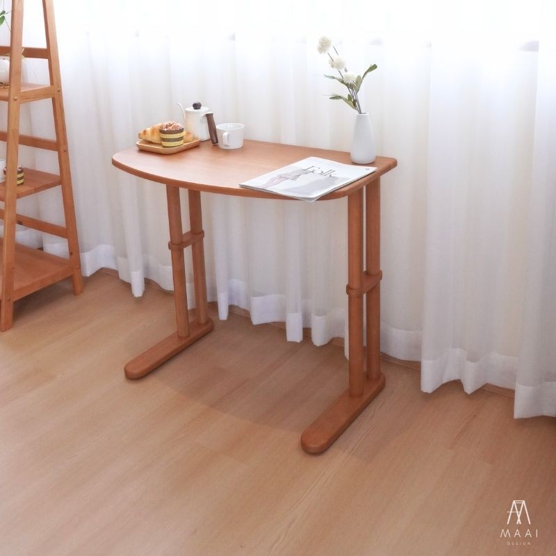 โต๊ะทำงานไม้ยางพารา ปรับ2ระดับ MAAI DESIGN รุ่น TACHI SIDE TABLE สีโอ๊ค