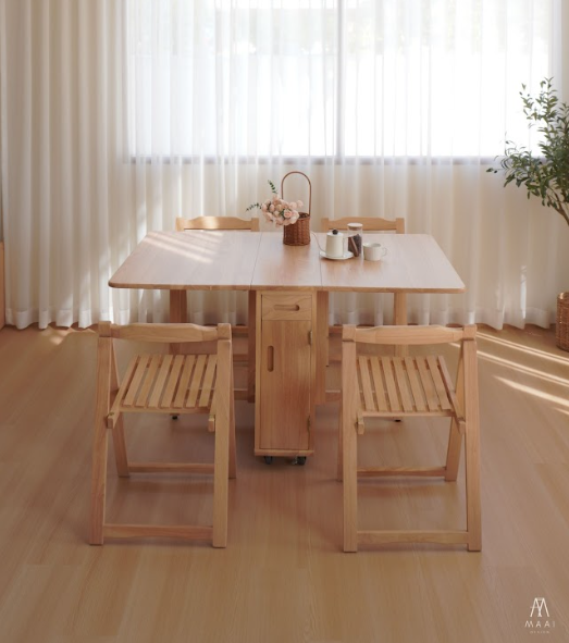 เก้าอี้ไม้ยางพาราแท้ MAAI DESIGN A CHAIR สีบีช_2
