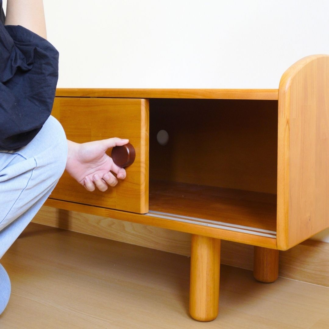 ชั้นวางทีวีไม้ยางพารา MAAI DESIGN รุ่น KIYOKO SIDEBOARD M 150 สีโอ๊ค_2