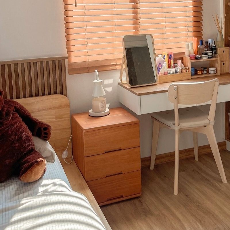 ตู้ลิ้นชักไม้ยางพารา MAAI DESIGN รุ่น SANTO SIDE TABLE สีโอ๊ค_2