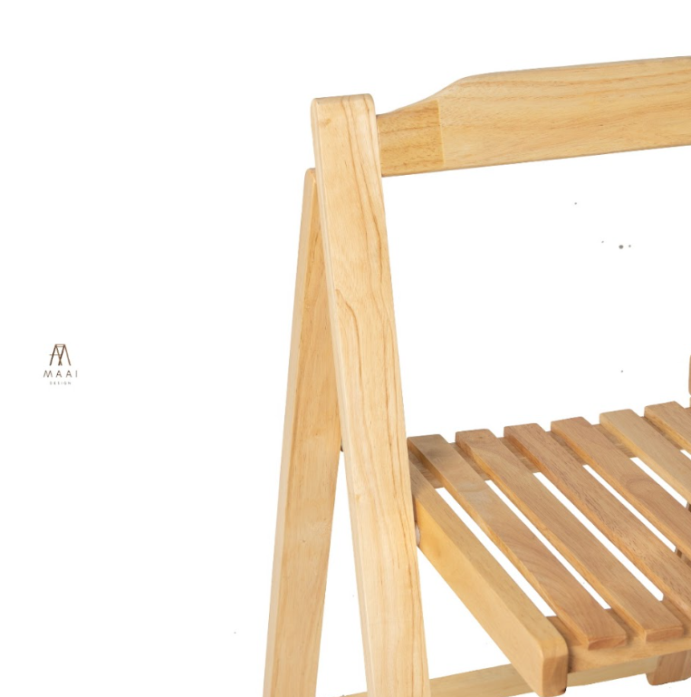 เก้าอี้ไม้ยางพาราแท้ MAAI DESIGN A CHAIR สีบีช_3