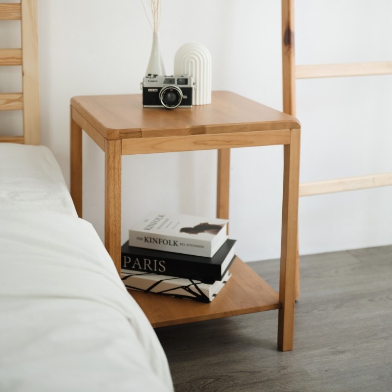 โต๊ะข้างไม้ยางพารา MAAI DESIGN รุ่น DABURU SIDE TABLE สีโอ๊ค_3