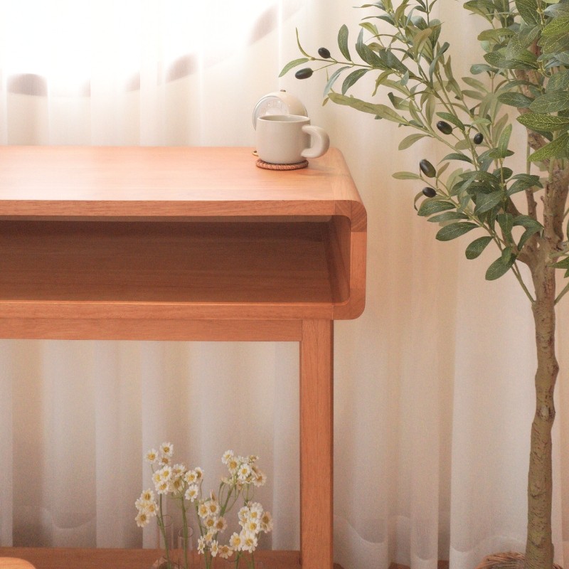 โต๊ะบาร์ไม้ยางพารา MAAI DESIGN รุ่น MITASU CONSOLE TABLE สีโอ๊ค_4