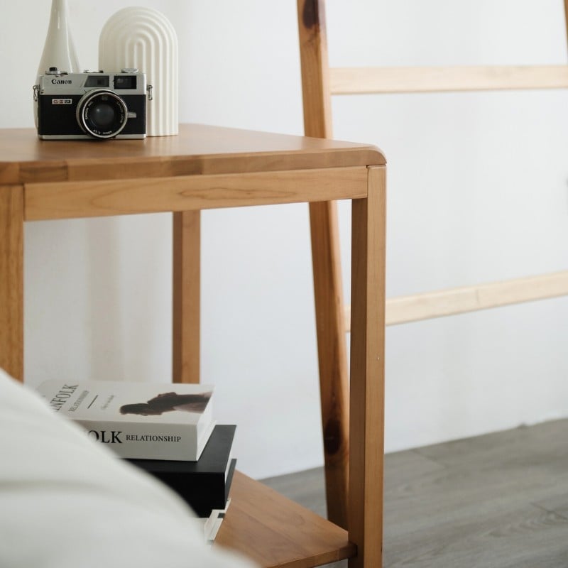 โต๊ะข้างไม้ยางพารา MAAI DESIGN รุ่น DABURU SIDE TABLE สีโอ๊ค_4