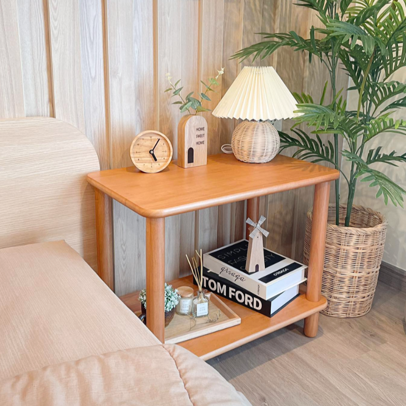 โต๊ะข้างไม้ยางพารา MAAI DESIGN รุ่น AKINO SIDE TABLE สีโอ๊ค_6