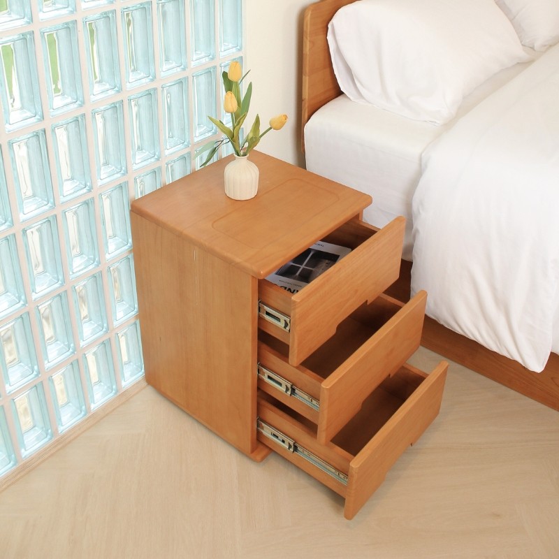 ตู้ลิ้นชักไม้ยางพารา MAAI DESIGN รุ่น SANTO SIDE TABLE สีโอ๊ค_6