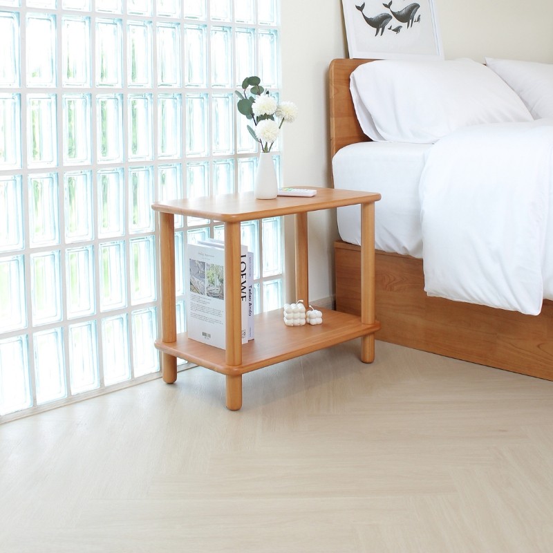 โต๊ะข้างไม้ยางพารา MAAI DESIGN รุ่น AKINO SIDE TABLE สีโอ๊ค_9