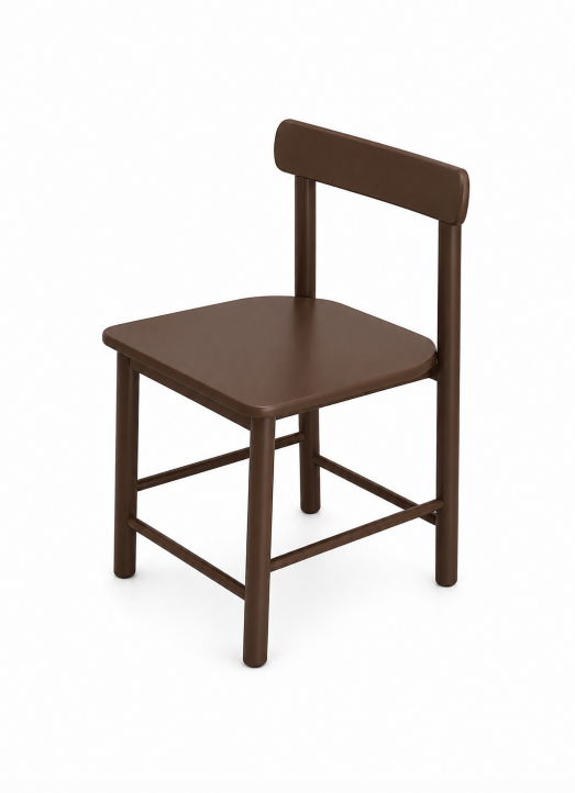 เก้าอี้ทานข้าวไม้ยางพาราแท้ MAAI DESIGN ISU CHAIR  ลวดลายธรรมชาติ สีช็อกโกแลต_4