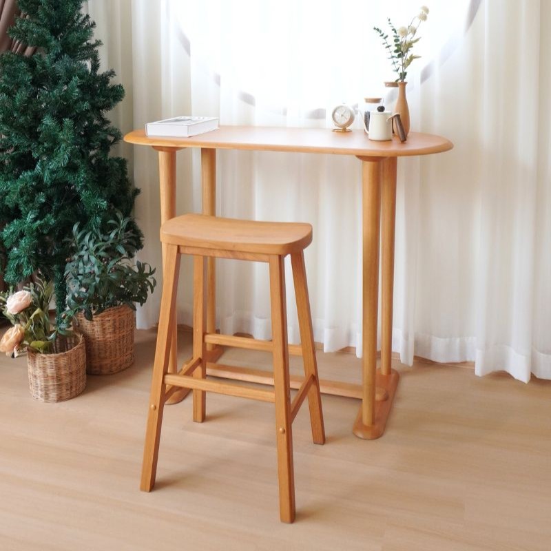 โต๊ะบาร์ไม้ยางพารา MAAI DESIGN รุ่น CHIRU BAR TABLE สีโอ๊ค_9