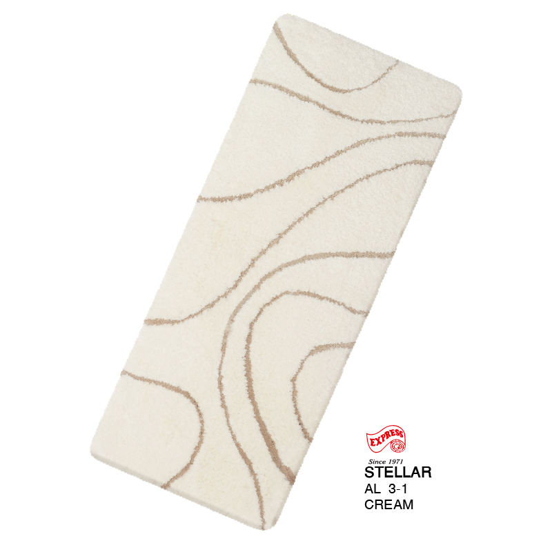 พรมเช็ดเท้ายาว EXPRESS CARPET รุ่น AL3-1 ขนาด50X120 ซม. หนา 18-23 มม. สีครีม _0