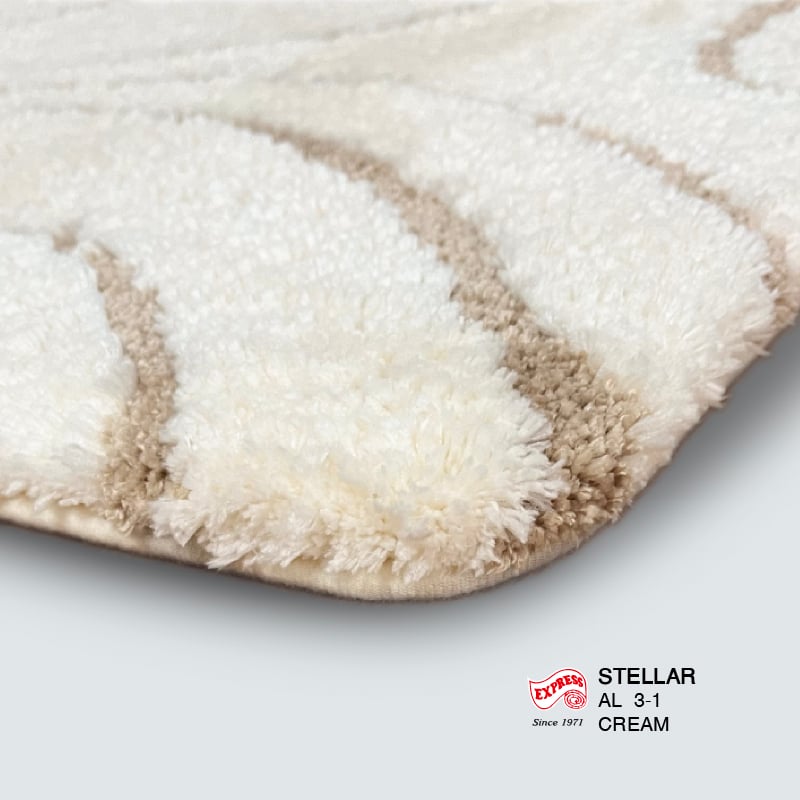 พรมเช็ดเท้ายาว EXPRESS CARPET รุ่น AL3-1 ขนาด50X120 ซม. หนา 18-23 มม. สีครีม _2