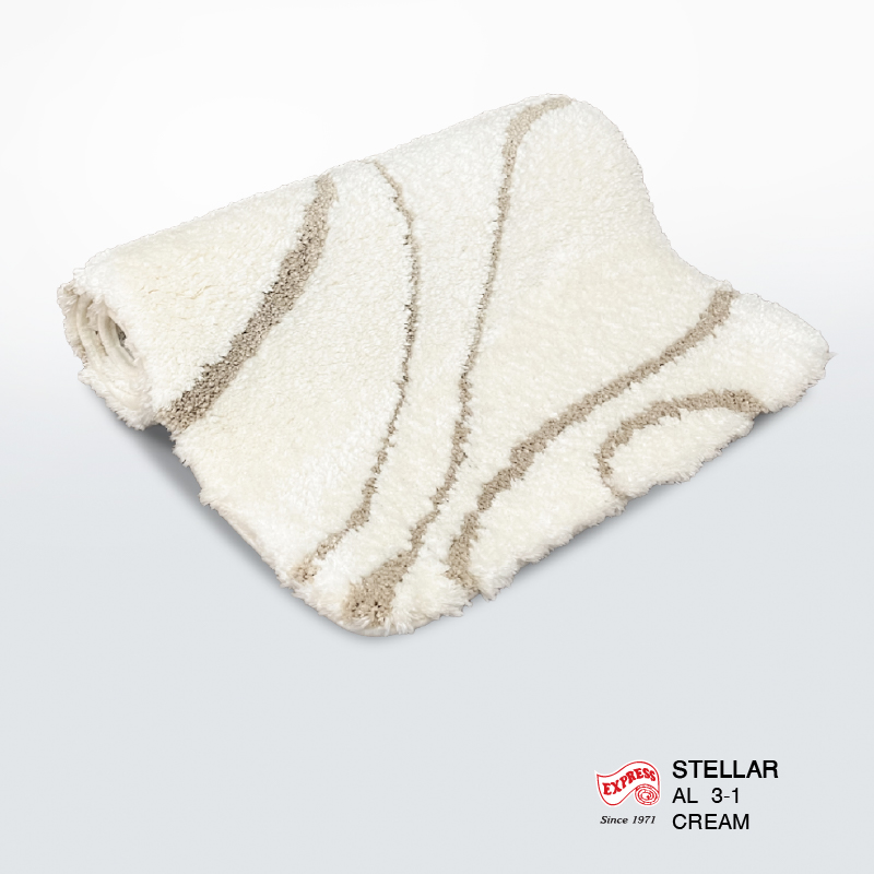 พรมเช็ดเท้ายาว EXPRESS CARPET รุ่น AL3-1 ขนาด50X120 ซม. หนา 18-23 มม. สีครีม _3