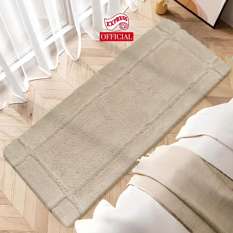 พรมเช็ดเท้ายาว EXPRESS CARPET รุ่น DL2-1 ขนาด50X120 ซม. หนา 12-22 มม. สีน้ำตาล _1