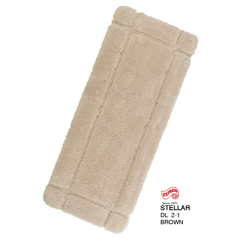 พรมเช็ดเท้ายาว EXPRESS CARPET รุ่น DL2-1 ขนาด50X120 ซม. หนา 12-22 มม. สีน้ำตาล _0