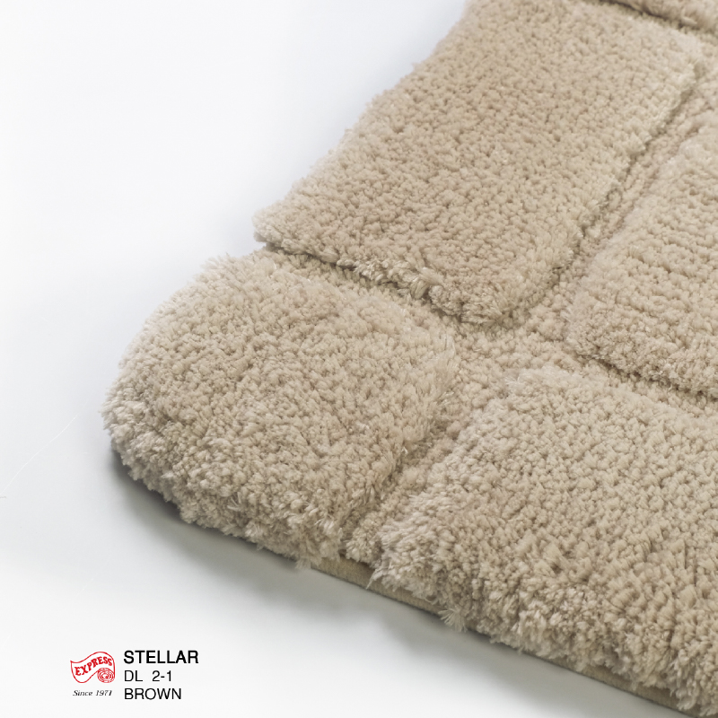 พรมเช็ดเท้ายาว EXPRESS CARPET รุ่น DL2-1 ขนาด50X120 ซม. หนา 12-22 มม. สีน้ำตาล _2