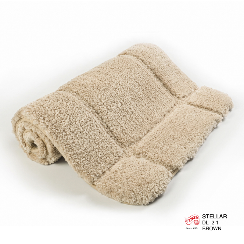 พรมเช็ดเท้ายาว EXPRESS CARPET รุ่น DL2-1 ขนาด50X120 ซม. หนา 12-22 มม. สีน้ำตาล _3