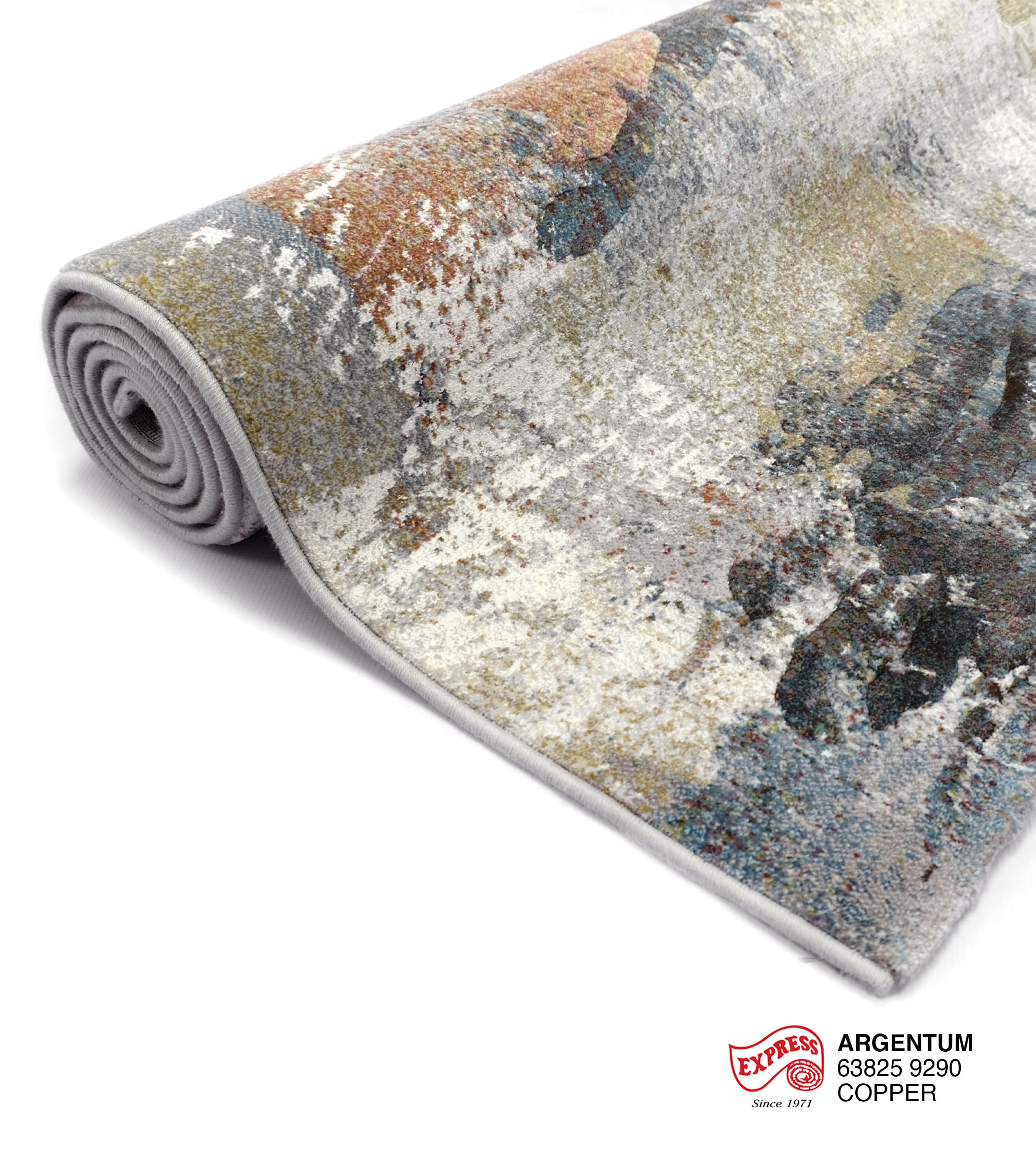 พรมปูพื้น EXPRESS CARPET รุ่น Argentum รหัส 63825 9290 ขนาด 160x230 ซม.หนา 11 มม. สีทองแดง