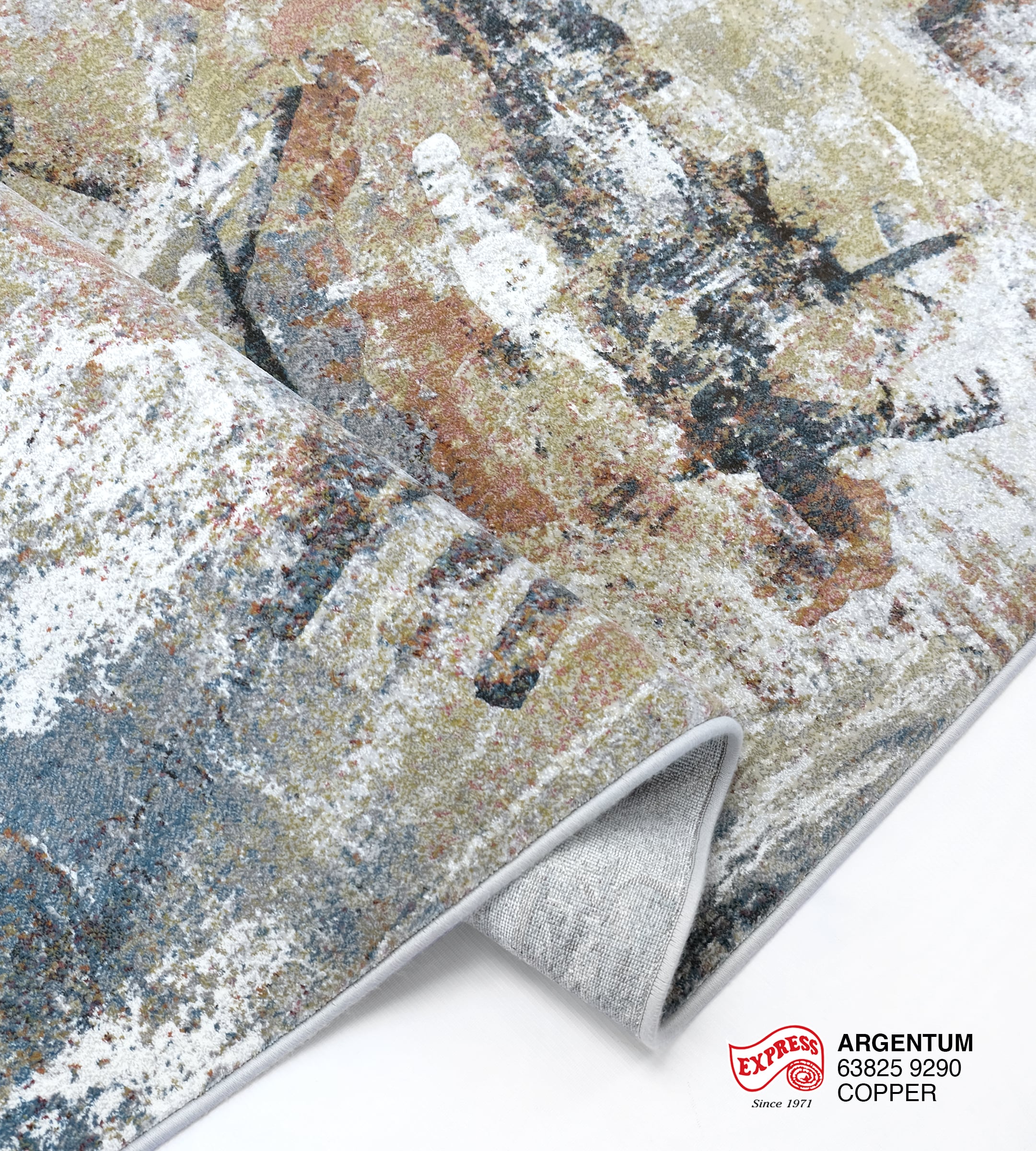 พรมปูพื้น EXPRESS CARPET รุ่น Argentum รหัส 63825 9290 ขนาด 160x230 ซม.หนา 11 มม. สีทองแดง_3