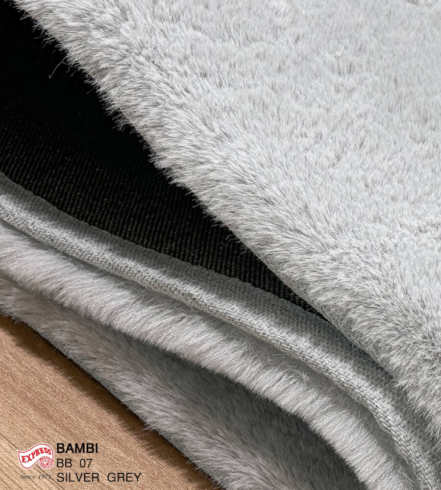 พรมปูพื้น EXPRESS CARPET รุ่น BAMBI รหัส BB07 S ขนาด 80X150 ซม. หนา 35 มม.  สีเทา