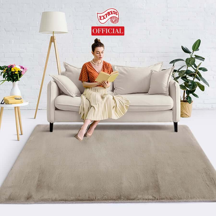 พรมปูพื้น EXPRESS CARPET รุ่น BAMBI รหัส BB09 S ขนาด 80X150 ซม. หนา 35 มม.  สีน้ำตาล