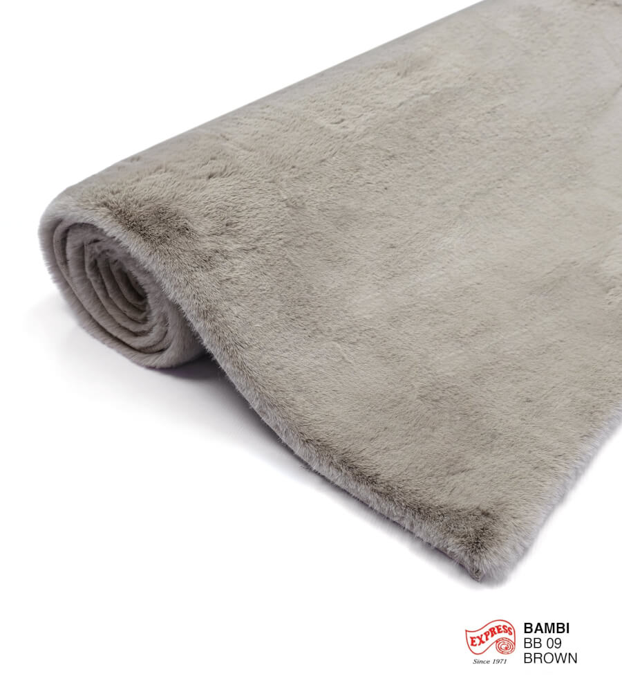 พรมปูพื้น EXPRESS CARPET รุ่น BAMBI รหัส BB09 S ขนาด 80X150 ซม. หนา 35 มม.  สีน้ำตาล