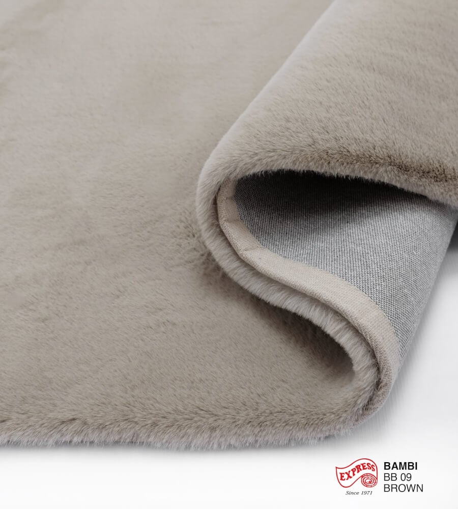 พรมปูพื้น EXPRESS CARPET รุ่น BAMBI รหัส BB09 S ขนาด 80X150 ซม. หนา 35 มม.  สีน้ำตาล