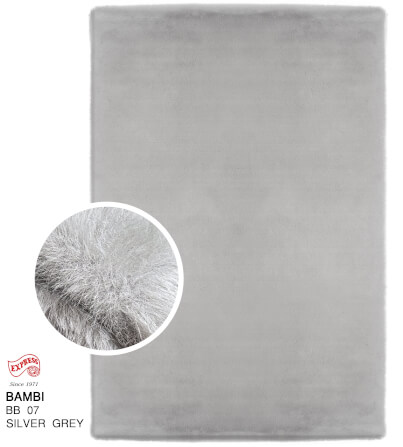 พรมปูพื้น EXPRESS CARPET รุ่น BAMBI รหัส BB07 S ขนาด 80X150 ซม. หนา 35 มม.  สีเทา_0