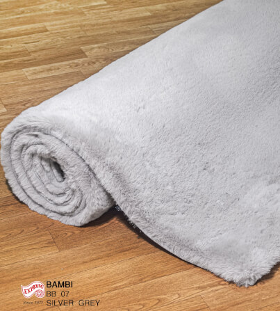 พรมปูพื้น EXPRESS CARPET รุ่น BAMBI รหัส BB07 S ขนาด 80X150 ซม. หนา 35 มม.  สีเทา_2