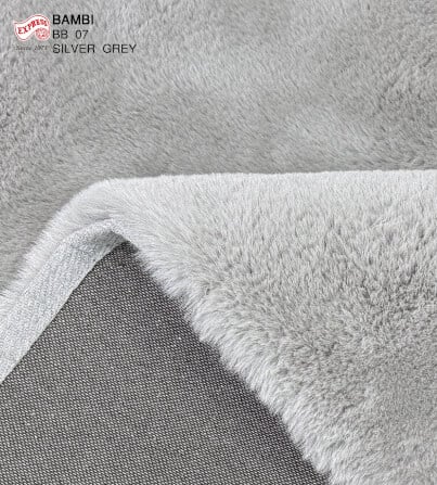 พรมปูพื้นวงกลม EXPRESS CARPET รุ่น BAMBI รหัส BB07 C160 ขนาด เส้นผ่านศูนย์กลาง 160 ซม. หนา 35 มม.  สีเทา_2