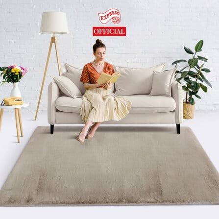 พรมปูพื้น EXPRESS CARPET รุ่น BAMBI รหัส BB09 S ขนาด 80X150 ซม. หนา 35 มม.  สีน้ำตาล_1