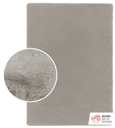พรมปูพื้น EXPRESS CARPET รุ่น BAMBI รหัส BB09 S ขนาด 80X150 ซม. หนา 35 มม.  สีน้ำตาล_0