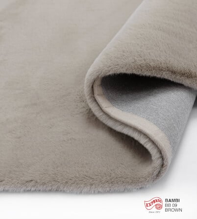 พรมปูพื้น EXPRESS CARPET รุ่น BAMBI รหัส BB09 S ขนาด 80X150 ซม. หนา 35 มม.  สีน้ำตาล_3