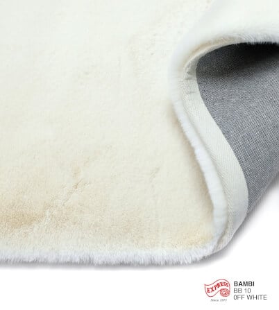 พรมปูพื้น EXPRESS CARPET รุ่น BAMBI รหัส BB10 L1 ขนาด 200X290 ซม. หนา 35 มม.  สีขาว_3