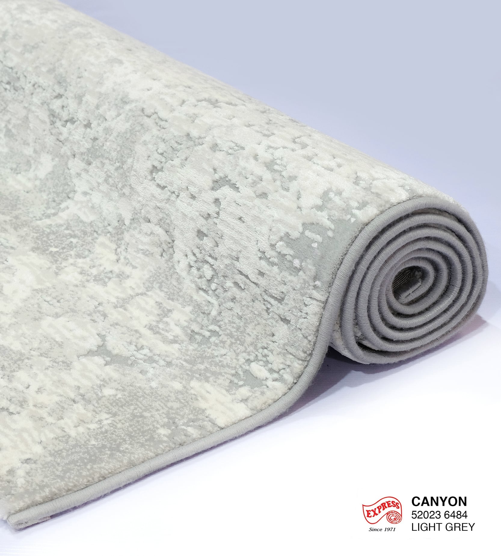 พรมปูพื้น EXPRESS CARPET รุ่น Canyon รหัส 52023 6484 ขนาด 160x230 ซม.หนา 11 มม. สีเทา
