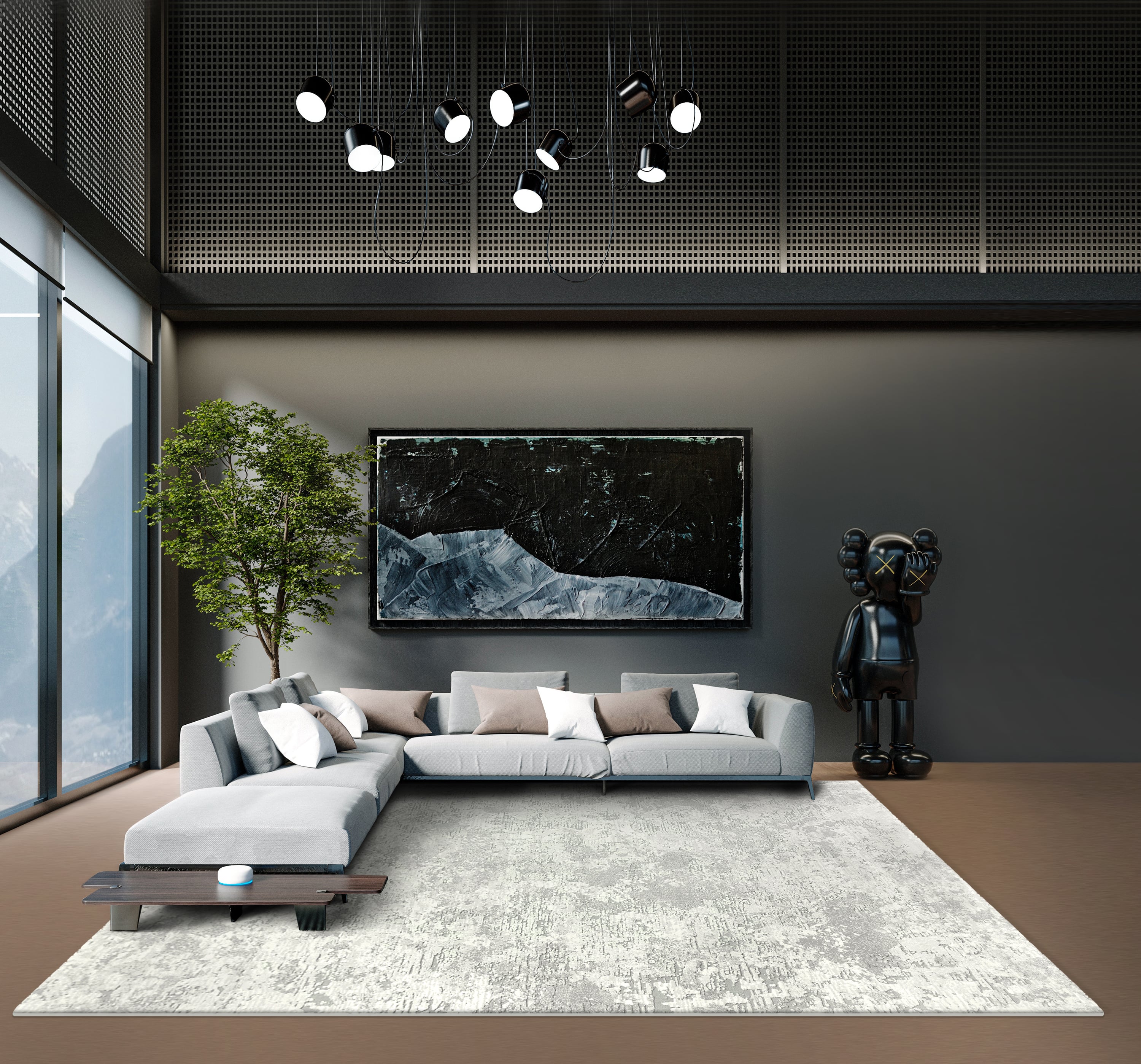 พรมปูพื้น EXPRESS CARPET รุ่น Canyon รหัส 52023 6484 ขนาด 160x230 ซม.หนา 11 มม. สีเทา_4