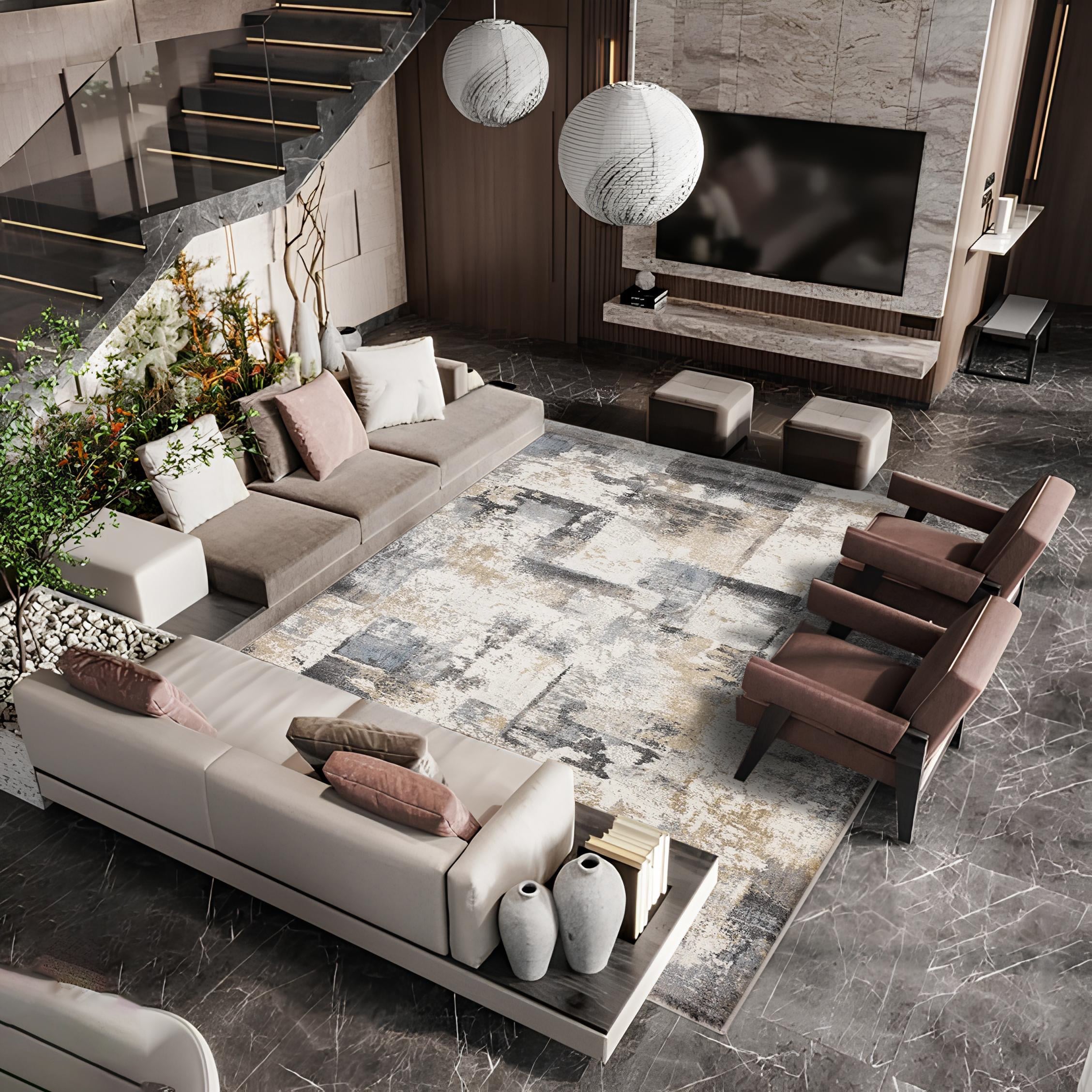 พรมปูพื้น EXPRESS CARPET รุ่น Canyon รหัส 52069 6676 ขนาด 160x230 ซม.หนา 11 มม. สีดำผสม_4