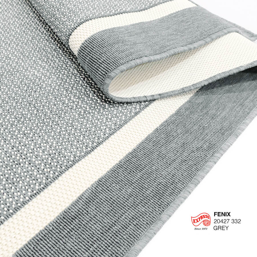 พรมปูพื้น EXPRESS CARPET รุ่น FENIX รหัส 20427 332 M ขนาด 120X170 ซม. หนา 4 มม.  สีเทา