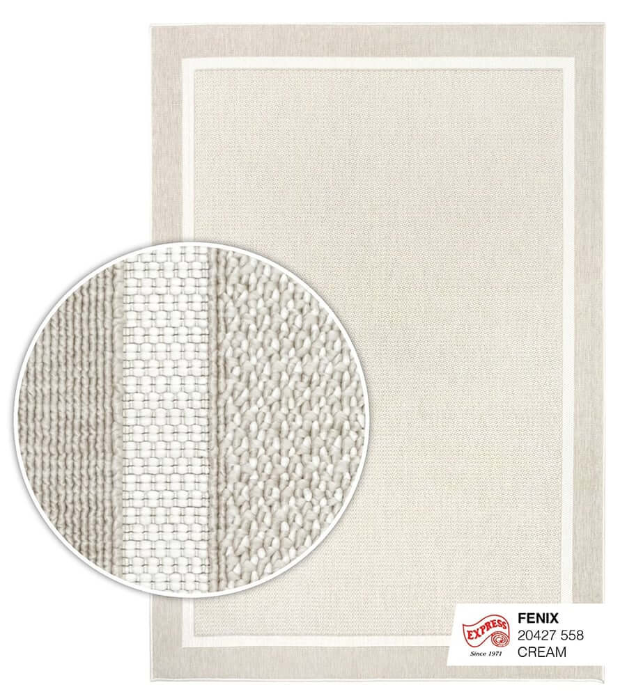พรมปูพื้น EXPRESS CARPET รุ่น FENIX รหัส 20427 558 L1 ขนาด 200X290 ซม. หนา 4 มม.  สีครีม