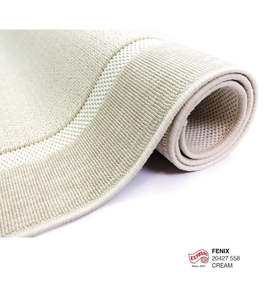 พรมปูพื้น EXPRESS CARPET รุ่น FENIX รหัส 20427 558 L1 ขนาด 200X290 ซม. หนา 4 มม.  สีครีม