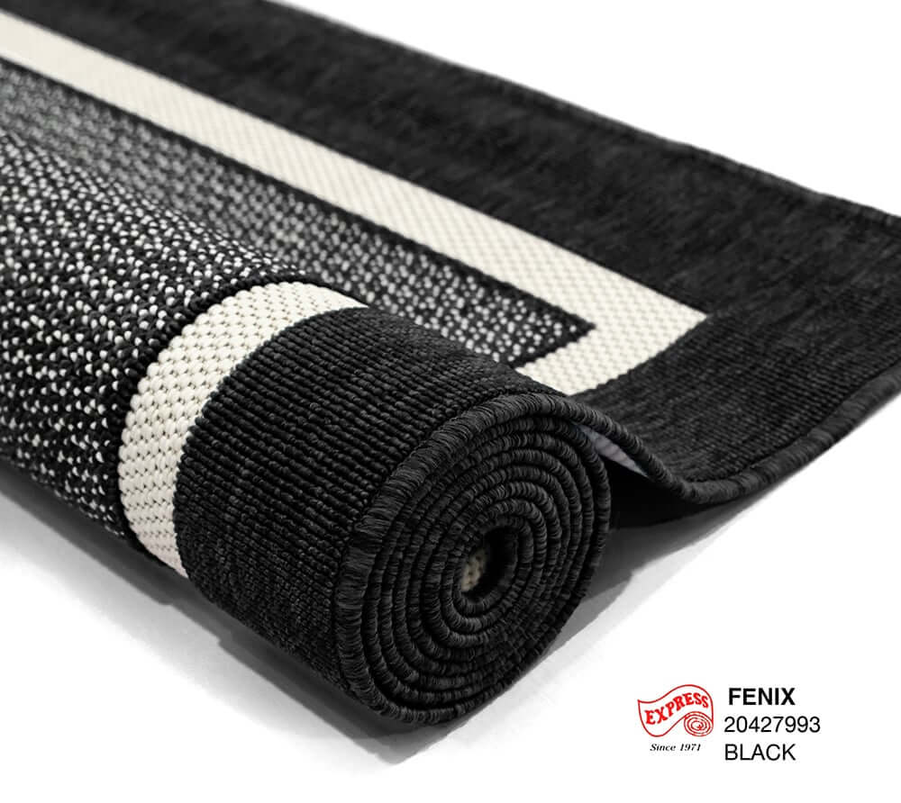 พรมปูพื้น EXPRESS CARPET รุ่น FENIX รหัส 20427 993 S ขนาด 80X150 ซม. หนา 4 มม.  สีดำ
