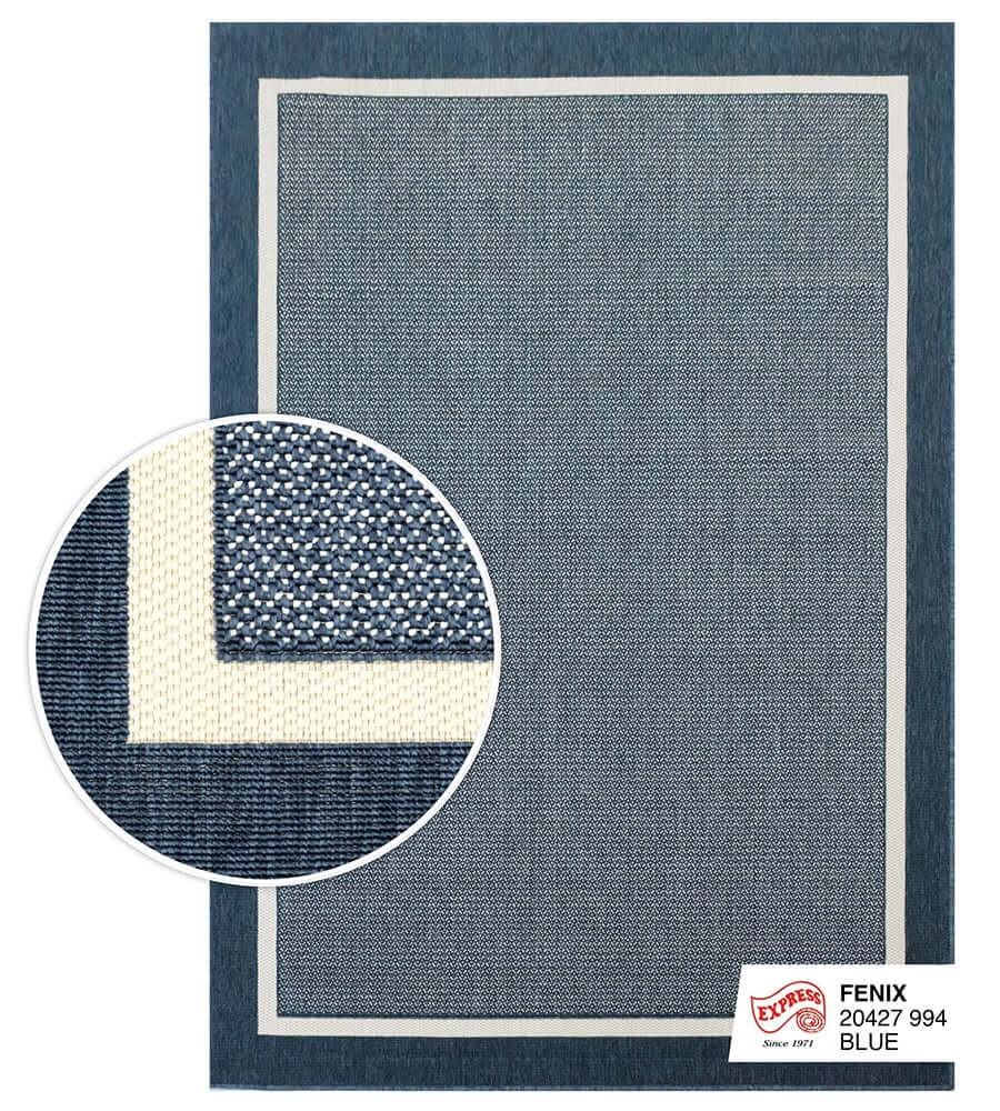 พรมปูพื้น EXPRESS CARPET รุ่น FENIX รหัส 20427 994 M ขนาด 120X170 ซม. หนา 4 มม.  สีน้ำเงิน