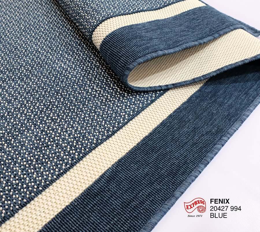 พรมปูพื้น EXPRESS CARPET รุ่น FENIX รหัส 20427 994 M ขนาด 120X170 ซม. หนา 4 มม.  สีน้ำเงิน