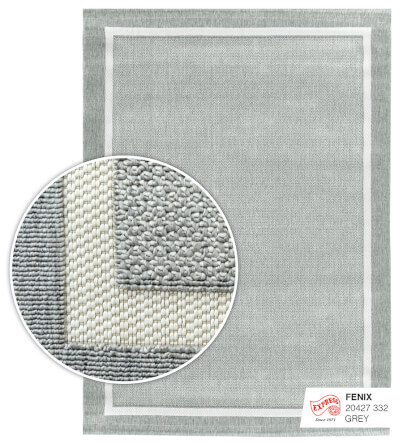 พรมปูพื้น EXPRESS CARPET รุ่น FENIX รหัส 20427 332 M ขนาด 120X170 ซม. หนา 4 มม.  สีเทา_0