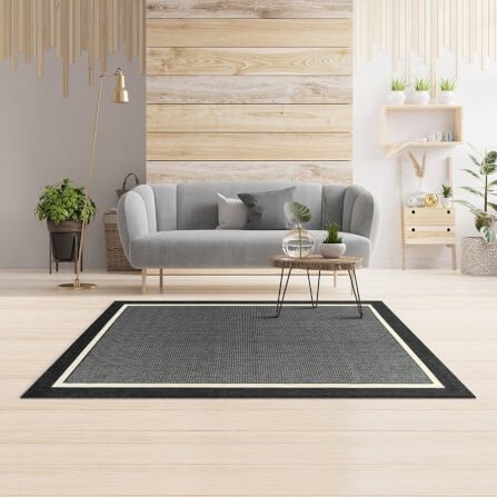 พรมปูพื้น EXPRESS CARPET รุ่น FENIX รหัส 20427 993 S ขนาด 80X150 ซม. หนา 4 มม.  สีดำ_1