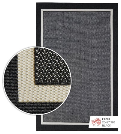 พรมปูพื้น EXPRESS CARPET รุ่น FENIX รหัส 20427 993 S ขนาด 80X150 ซม. หนา 4 มม.  สีดำ_0