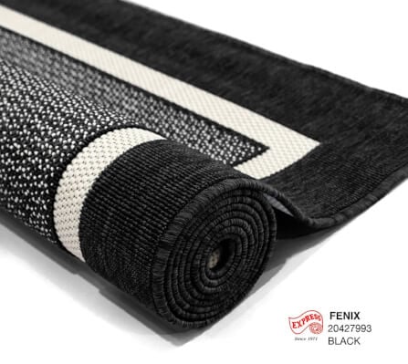 พรมปูพื้น EXPRESS CARPET รุ่น FENIX รหัส 20427 993 S ขนาด 80X150 ซม. หนา 4 มม.  สีดำ_2