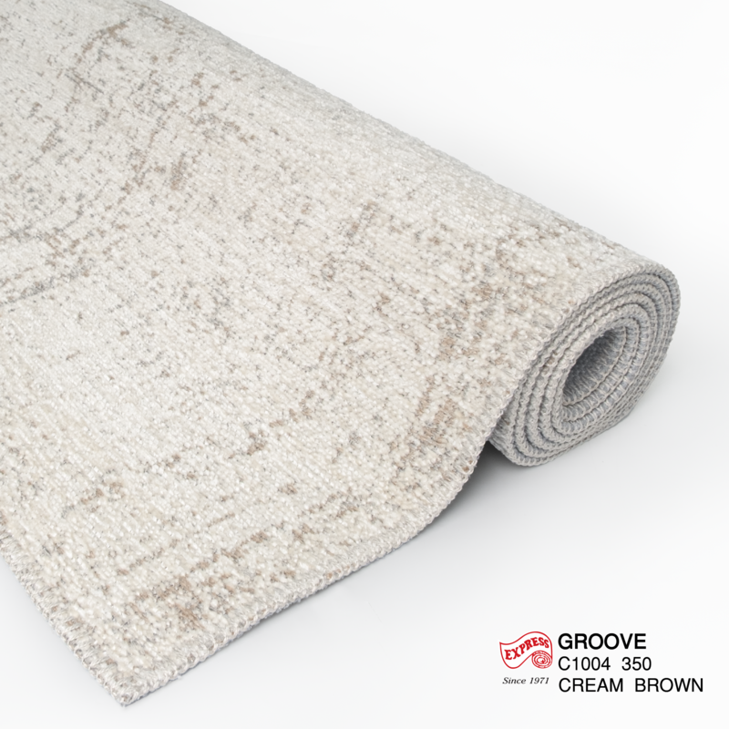 พรมปูพื้น EXPRESS CARPET รุ่น GROOVE รหัส C1004 350 ขนาด 200X290 ซม.หนา 4 มม. สีครีมน้ำตาล_3