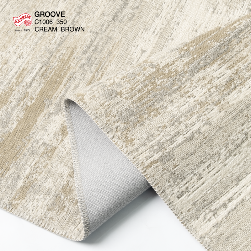 พรมปูพื้น EXPRESS CARPET รุ่น GROOVE รหัส C1006 350 ขนาด 200X290 ซม.หนา 4 มม. สีครีมน้ำตาล_4